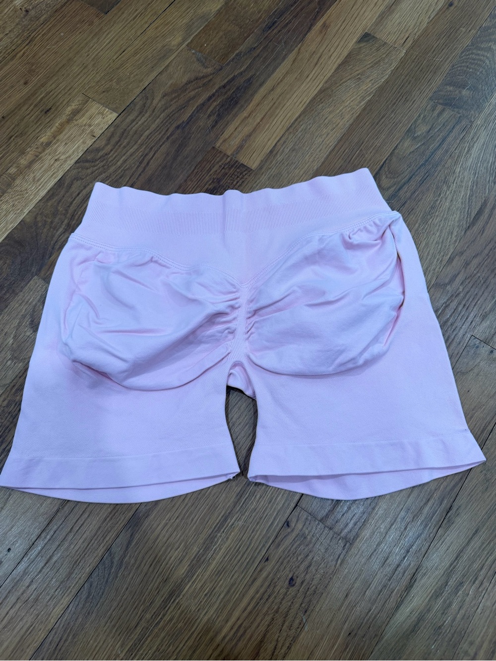 Light Pink High-Waist Butt-Lift Shorts